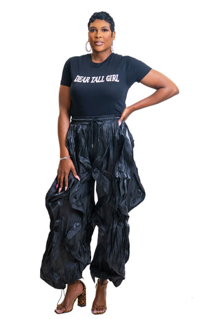 Black Ruffle Pants